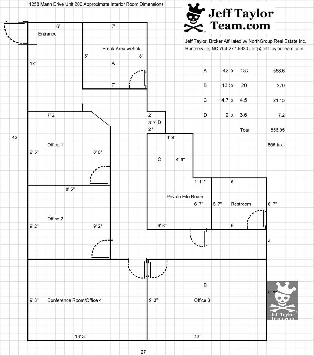 1258 Mann Dr Unit 200 Matthews NC Floor Plan