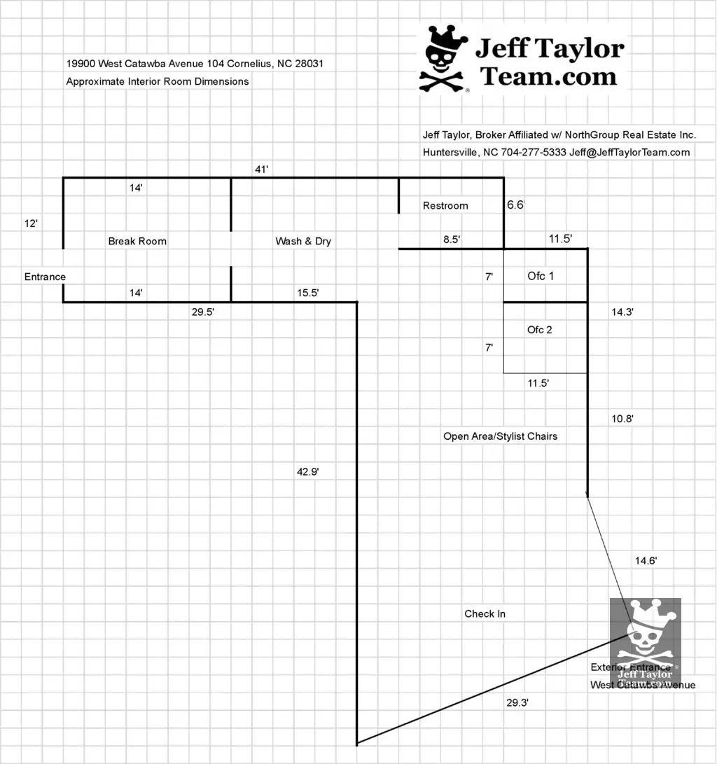 Commercial Real Estate For Sale Lake Norman 19900 West Catawba Avenue 104 Cornelius, NC 28031 Floor Plan