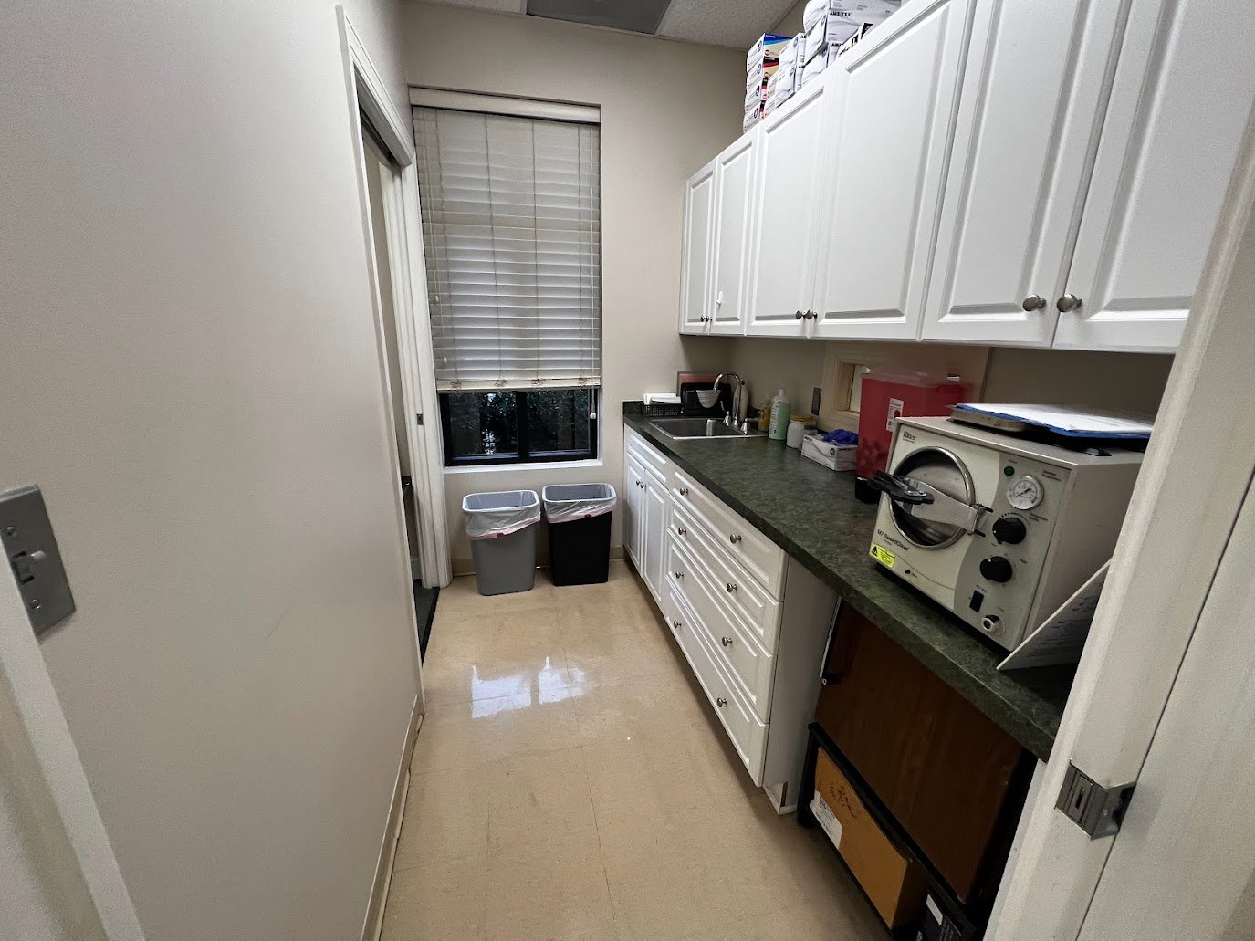 Clinical work area at 1258 Mann Drive Unit 100 medical office condo in Matthews, North Carolina