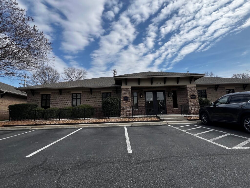 Exterior of 1258 Mann Drive medical office condominium in Matthews, NC